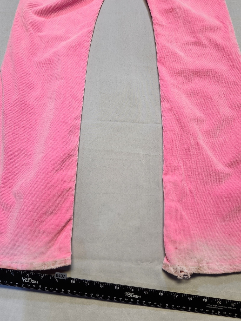 Vtg Y2K Von Dutch Women 27 Spell Out Wide Leg Flared Stretch Jeans Pink Corduroy - Picture 11 of 12